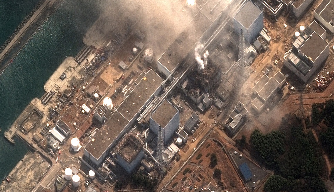 Earthquake and Tsunami damage, Japan-March 14, 2011: This is a satellite image of Japan showing damage after an Earthquake and Tsunami at the Dai Ichi Power Plant, Japan. (credit: DigitalGlobe) www.digitalglobe.com